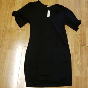 NWT LA Made black Piper dress XS